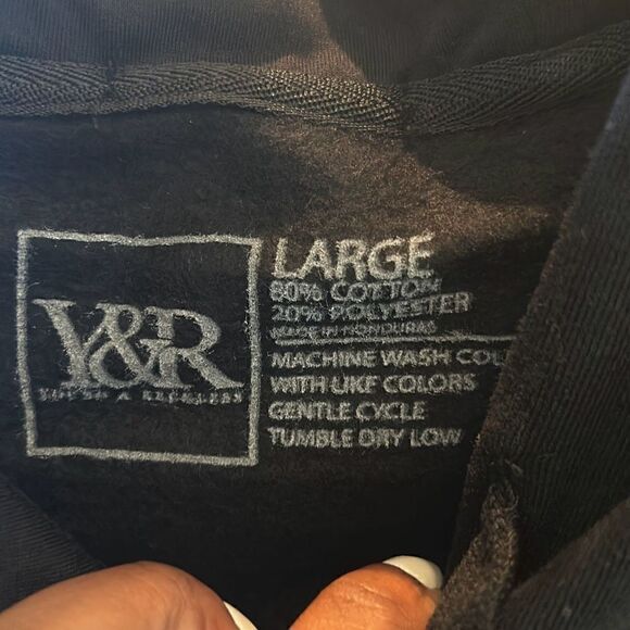 Young & Reckless Mens Large Slingshot Hoodie Black Racing Graphic Print NWOT - Picture 3 of 6